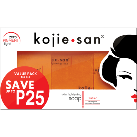 Kojie San, 1 Piece Savon Eclaircissant à L'Acide Kojic, 65 g (Sans Emballage à l'achat d'une Pièce) (Avec Emballage à l'achat de 3 Savons)