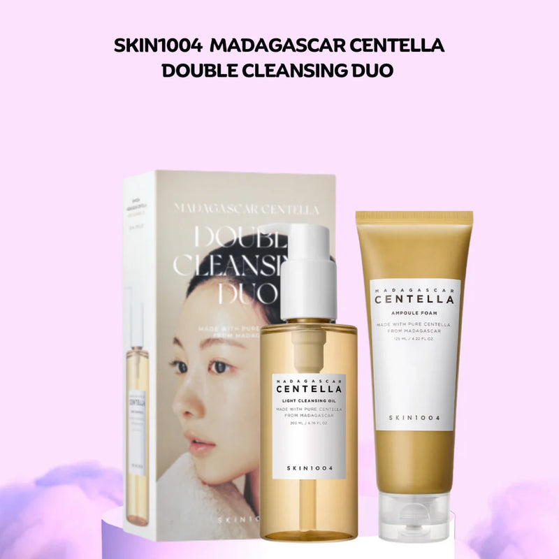 SKIN1004, Kit Double Nettoyage Madagascar Centella, Huile 200ml + Mousse 125ml