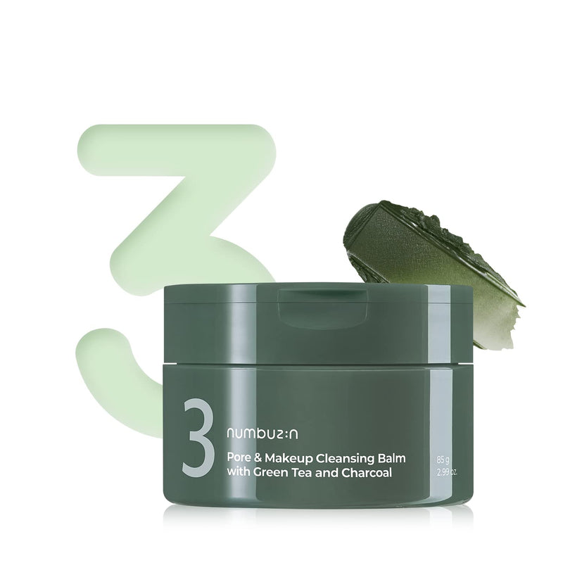 numbuzin, Baume Nettoyante Pore & Maquillage No. 3 Avec Thé Vert & Charbon, 85g