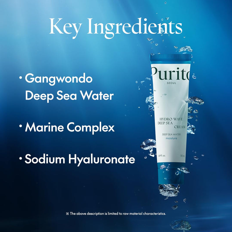 PURITO SEOUL, Creme Deep Sea Pure Water, 50ml (Free Oil)