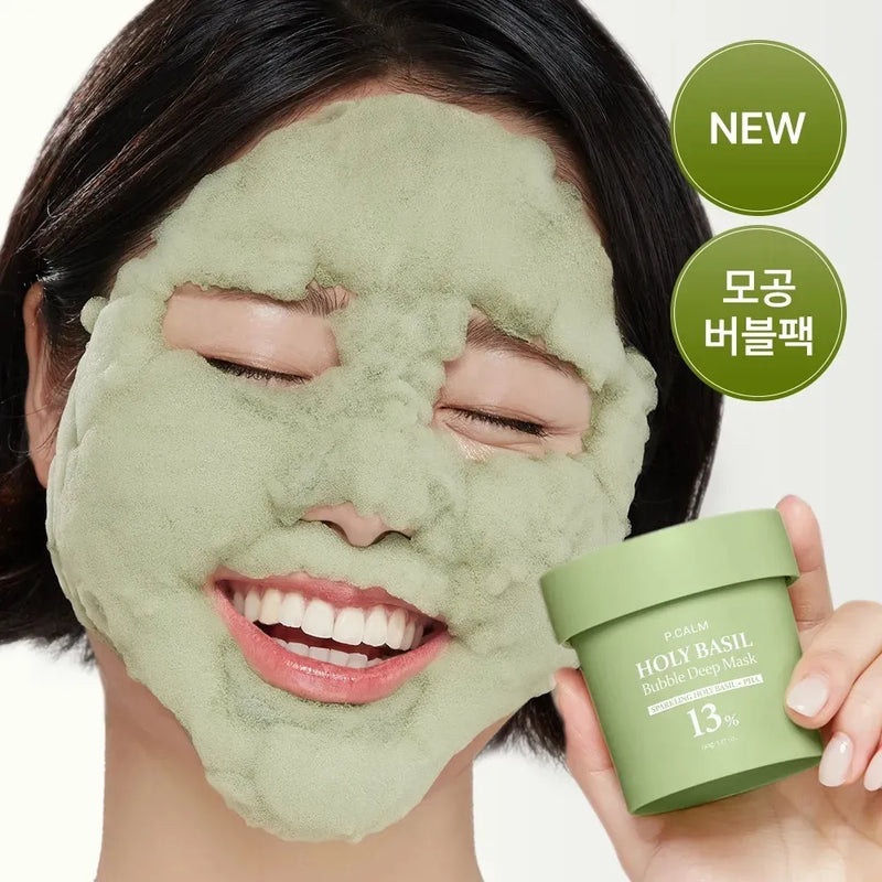 P.CALM, Holy Basil Bubble Deep Mask, 90g