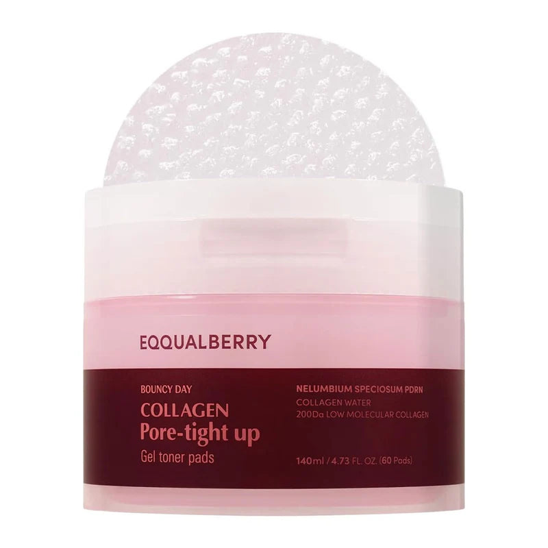 EQQUALBERRY, Pads Gel Collagen Pore-Tight Up, 60pcs