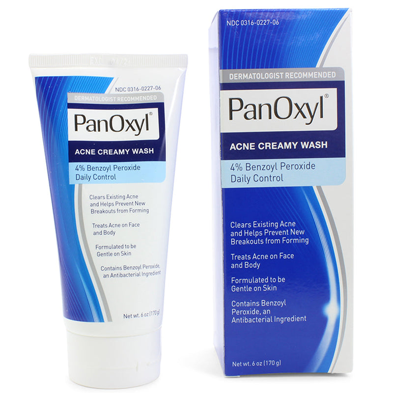 PanOxyl,  Nettoyant crémeux contre l'acné, Contrôle quotidien, Peroxyde de benzoyle à 4 %, 170 g