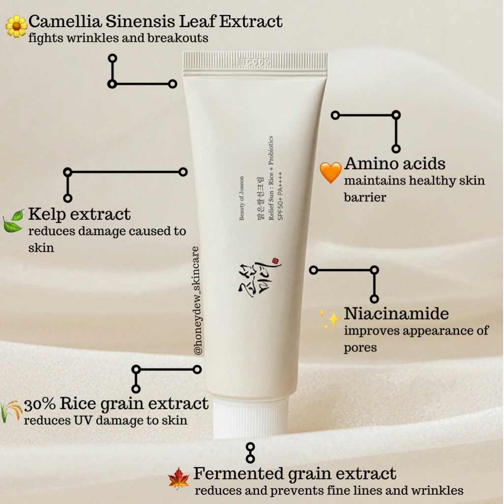 The Sun Has Riz Mini Crème Solaire Relief Sun : Riz + Probiotiques SPF50+ PA++++, 10 m