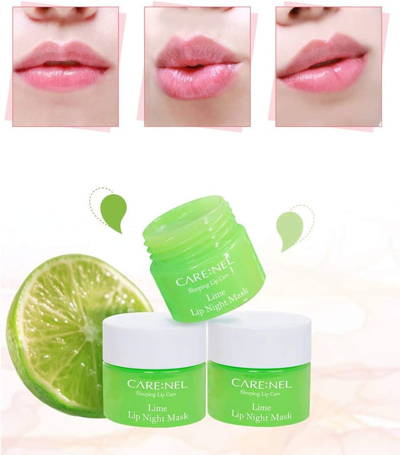 CARE:NEL, Masque de nuit pour les lèvres aux citron vert, 5g