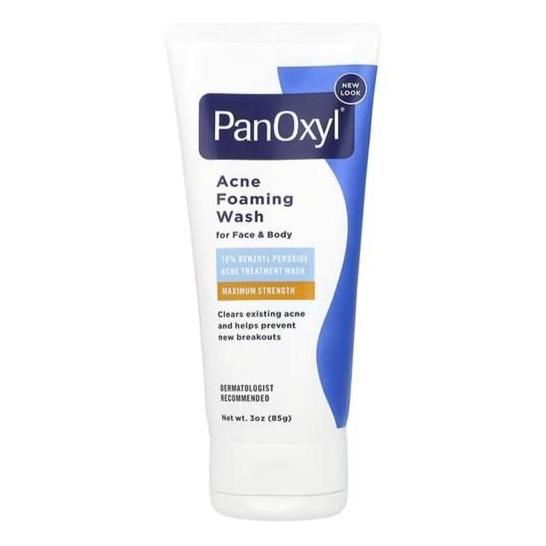 PanOxyl, Mini Nettoyant moussant contre l'acné, Peroxyde de benzoyle 10 %, Force maximale, 85g