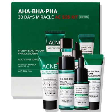 Some By Mi, AHA.BHA.PHA, 30 Days Miracle AC SOS, Kit 4 pièces (Nouvelle Version)