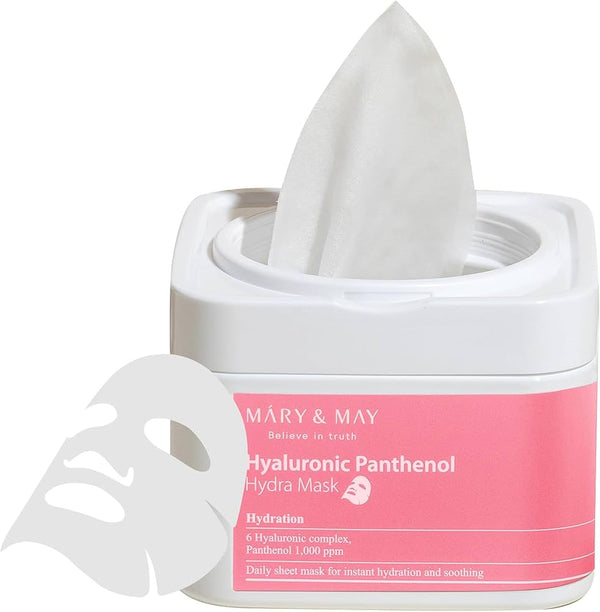 Mary&May, Hyaluronic Panthenol Hydra Mask, 30pcs