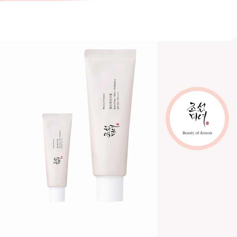 Beauty Of Joseon, Mini Crème Solaire Relief Sun : Riz + Probiotiques SPF50+ PA++++, 10 ml
