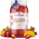True Sea Moss, Gel de mousse de mer, Fraise, 453g