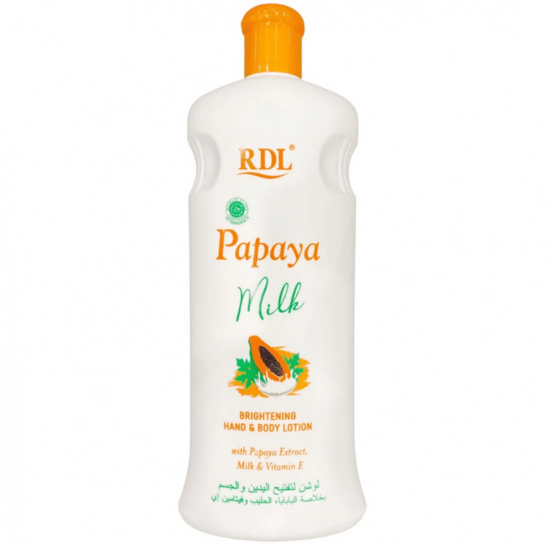 RDL, Lotion Papaya Eclaircissant Pour Corps & Mains Avec Lait & Vitamine E, 400 ml