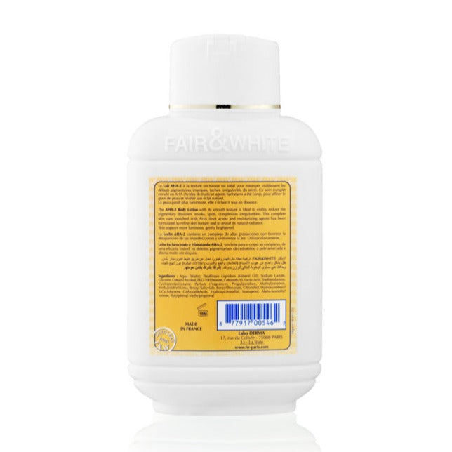 Fair & White Paris, Lait Corporel Hydratant Eclaircissant - AHA-2, 485 ml