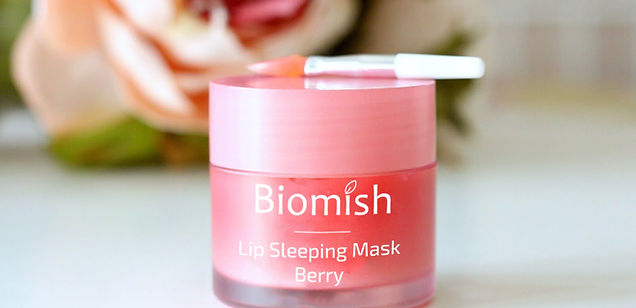 Biomish, Masque de nuit pour les lèvres, Baie, 20 g