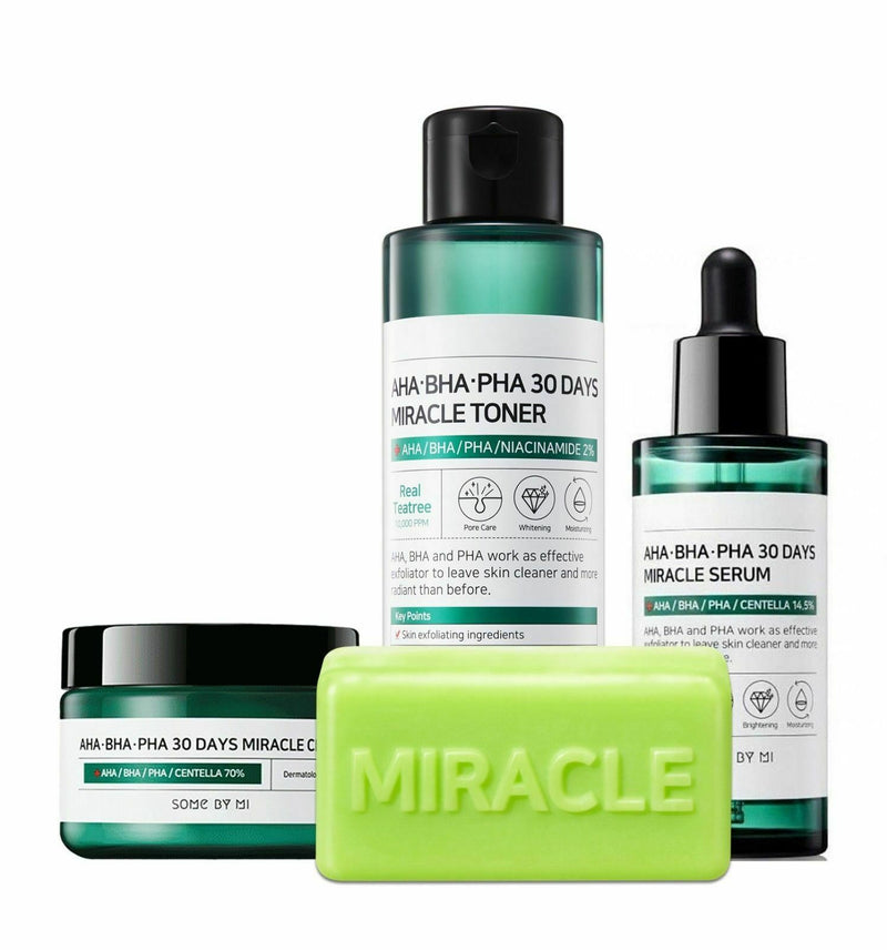 Some By Mi, AHA.BHA.PHA, 30 Days Miracle Full size kit, 4 pièces