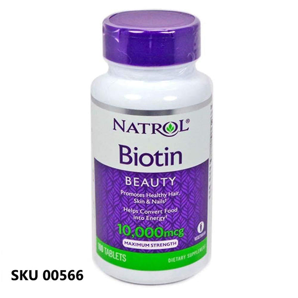 Natrol, Biotin, Maximum Strength, 10 000 mcg, 100 comprimés