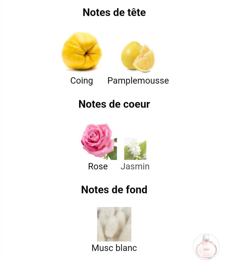 Chanel, Chance Eau Tendre, Pour Femme, 3ml (W105) (Rose/Agrume/Musqué)