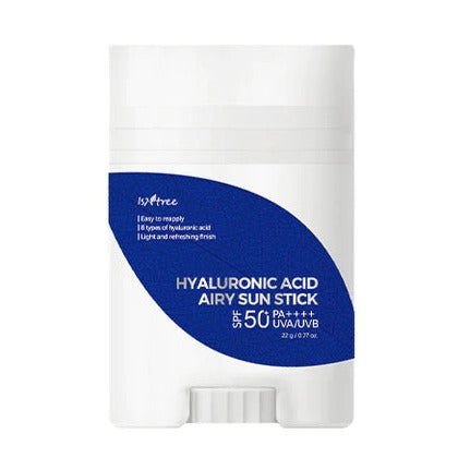 Isntree, Stick Solaire Hyaluronic Acid Airy, SPF 50+ PA++++ UVA/UVB, 22 g