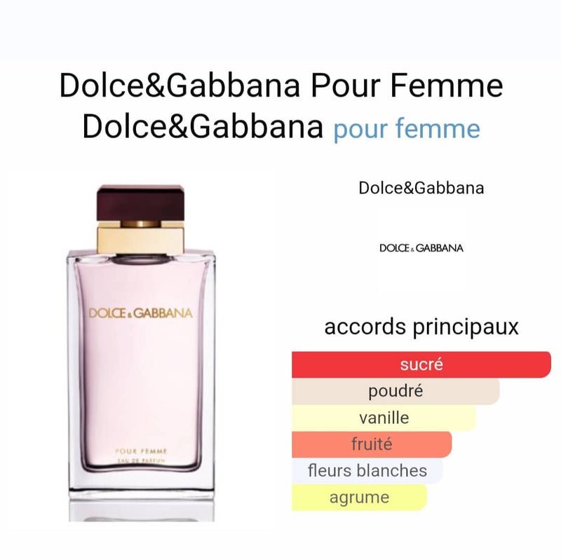 Dolce & Gabbana, D&G Pour Femme, Pour Femme, 3ml (W115) (Sucré/Poudré)