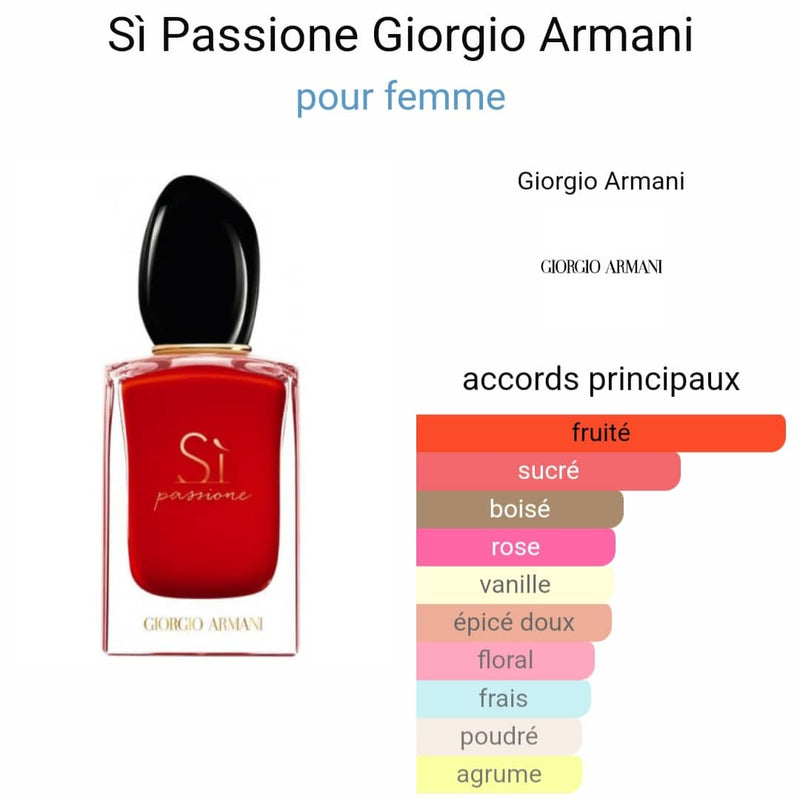 Giorgio Armani, Si Passione, Pour Femme, 3ml (W63) (Fruité/Sucré)